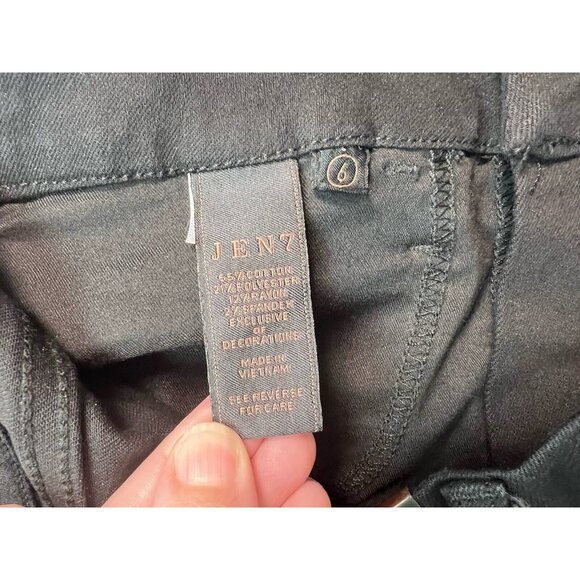 7 For All Mankind Jen7 Women's Size 6 Black Slim Boyfriend Stretch Denim Jeans - Picture 3 of 11